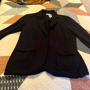 Magaschoni black soft jersey material blazer